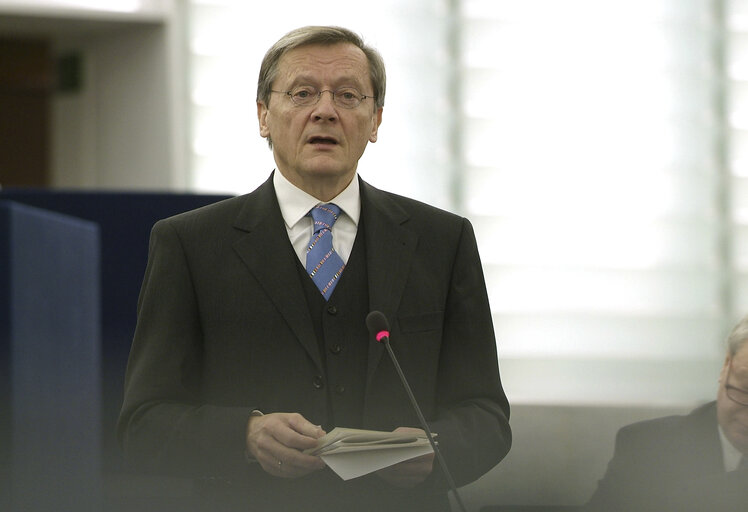 Fotografija 33: The Federal Chancellor of Austria in plenary session of the EP in Strasbourg.