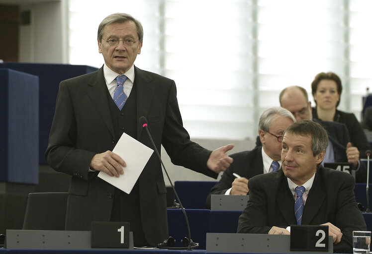 Fotografija 34: The Federal Chancellor of Austria in plenary session of the EP in Strasbourg.