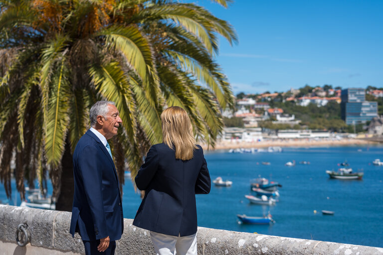 Fotagrafa 10: Official visit by Roberta METSOLA, EP President to Lisbon, Portugal: meeting with Marcelo Rebelo de SOUSA, President of Portugal