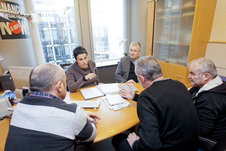 Estelle GRELIER and Matthias GROOTE meets with French Unions