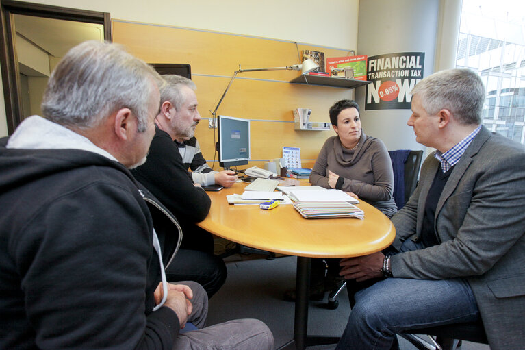 Estelle GRELIER and Matthias GROOTE meets with French Unions