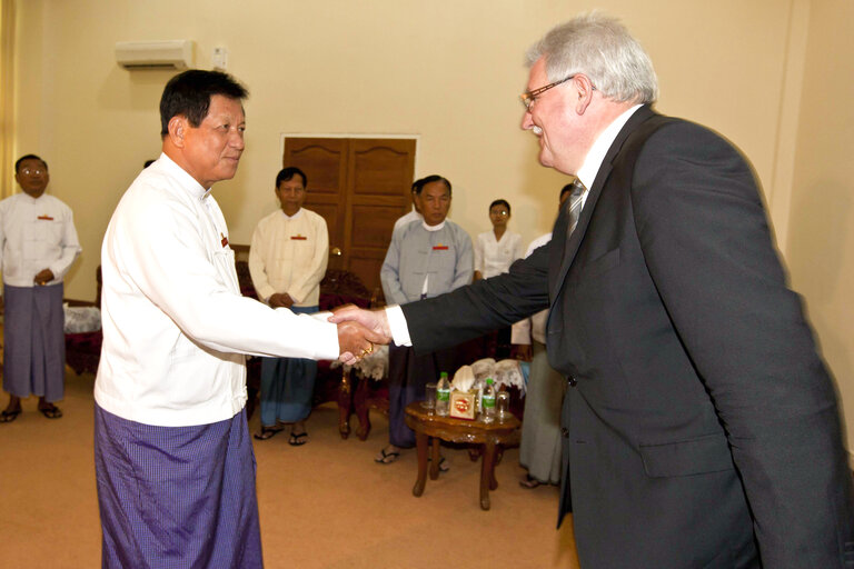 Снимка 9: Nay Pyi Taw- Myanmar, 28 February 2012.  REUNION OF THE MEMBERS FROM THE EUROPEAN PARLIAMENT WITH THE CHAIRMAN OF ELECTION COMISION, U TIN AYE.