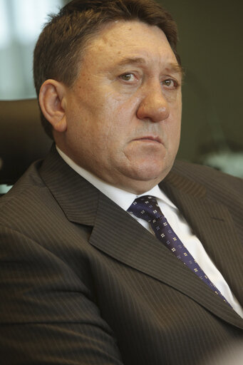 Photo 3: Vladko Todorov PANAYOTOV in a meeting at the EP in Brussels.