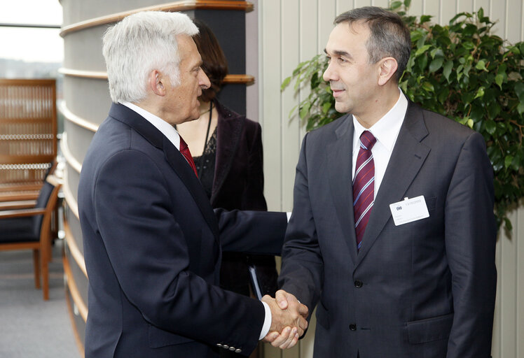 EP President meets with a delegation  of the Polish Senate.