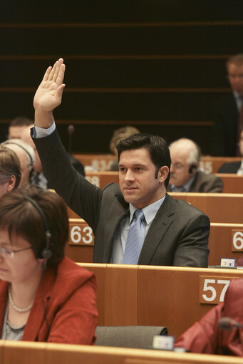 Valokuva 3: Petru Constantin LUHAN at the EP in Brussels.