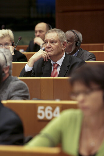 Fotografie 2: Hans-Peter MAYER at the EP in Brussels.