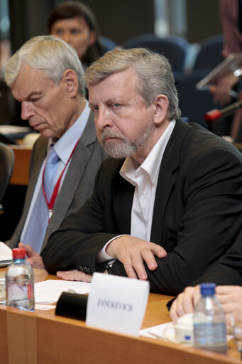 Foto 4: Aliaksandr MILINKEVICH at the EP in Brussels.