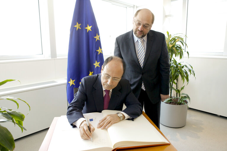 Martin SCHULZ - EP President meets with Renato SCHIFANI - President of the Italian Senate