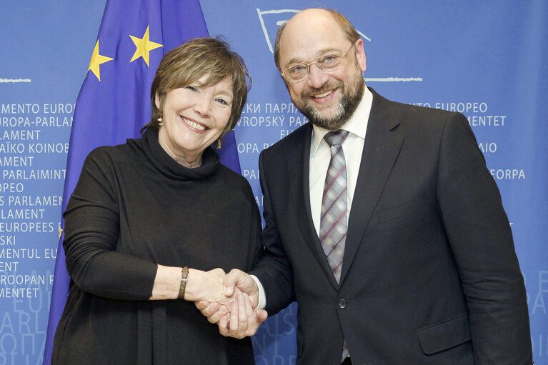 Martin SCHULZ EP President meets with Simone SUSSKIND