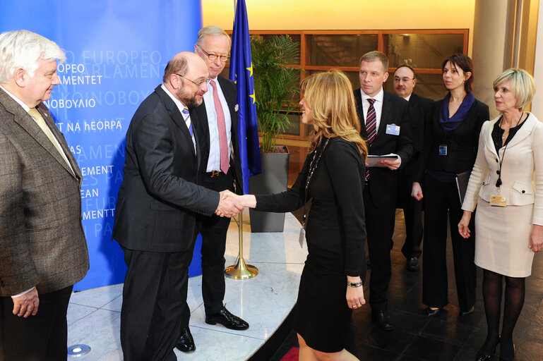 Fotogrāfija 26: EP President meets Croatian observers.