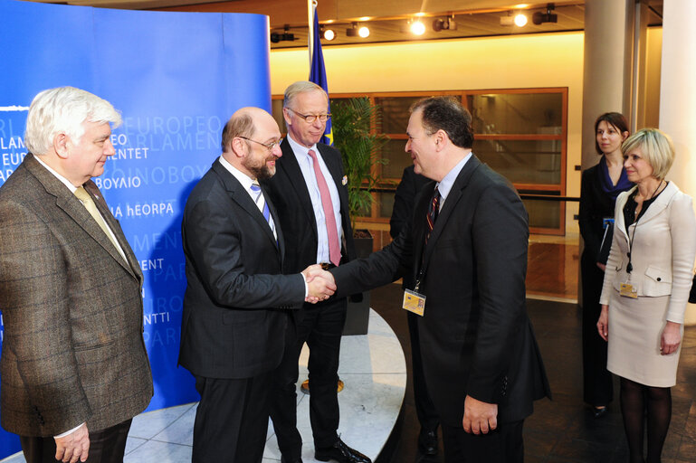 Fotogrāfija 22: EP President meets Croatian observers.