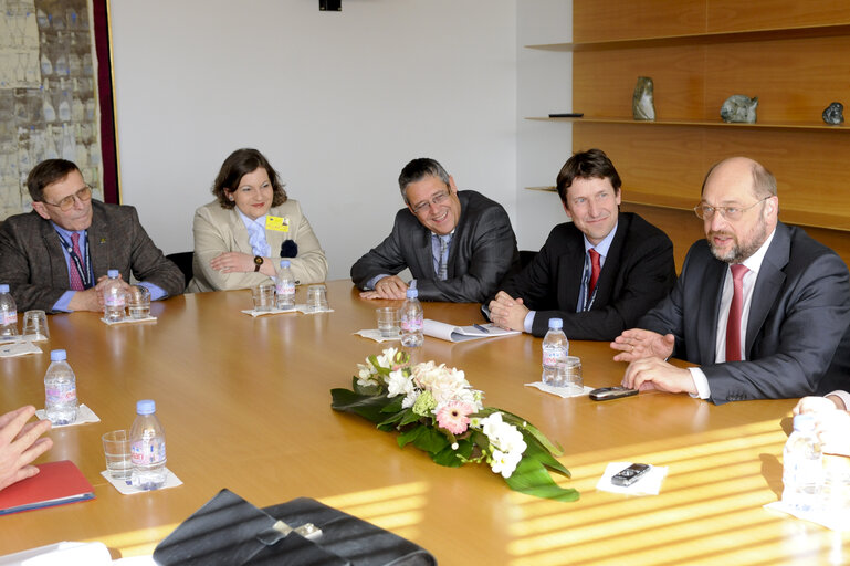Martin SCHULZ - EP President  meets a Group of German Journalists