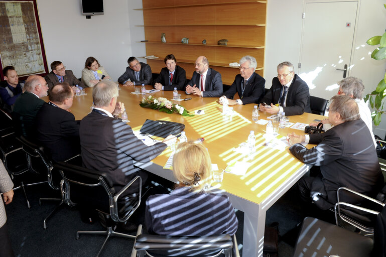 Martin SCHULZ - EP President  meets a Group of German Journalists
