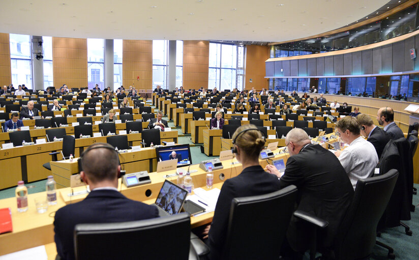 Foto 9: ITRE committee meeting.Public Hearing on ' Cybersecurity Act '.