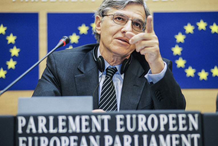 Press point of MEP Tassos GIANNITSIS at the European Parliament in Strasbourg