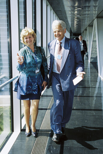 Photo 1: Jean-Jacques FRITZ in the passerelle in Strasbourg