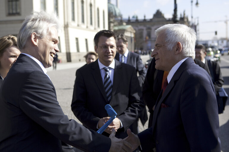 Nuotrauka 40: President of the European Parliament Jerzy Buzek visits Humboldt University, Berlin