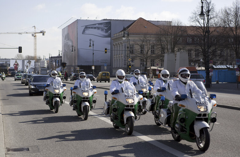 Nuotrauka 39: President of the European Parliament Jerzy Buzek visits Humboldt University, Berlin