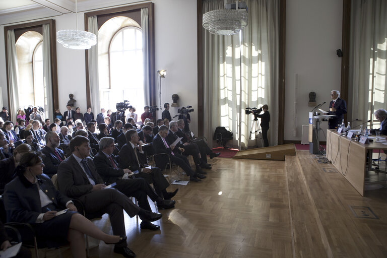 Nuotrauka 42: President of the European Parliament Jerzy Buzek visits Humboldt University, Berlin