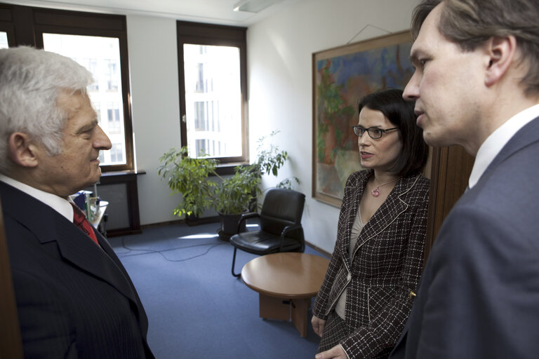 Nuotrauka 37: President of the European Parliament Jerzy Buzek visits Humboldt University, Berlin