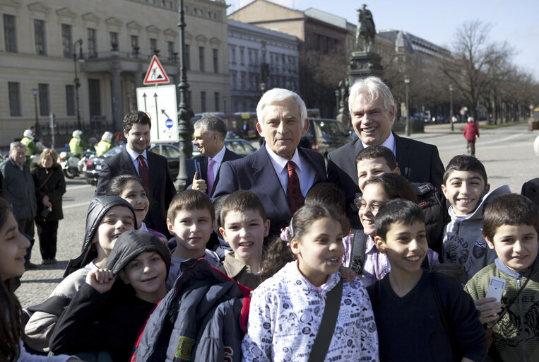 Nuotrauka 34: President of the European Parliament Jerzy Buzek visits Humboldt University, Berlin