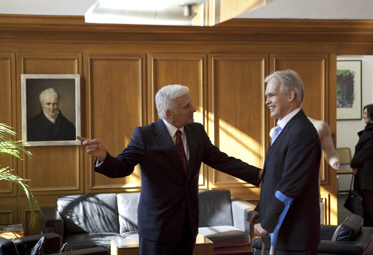 Nuotrauka 26: President of the European Parliament Jerzy Buzek visits Humboldt University, Berlin