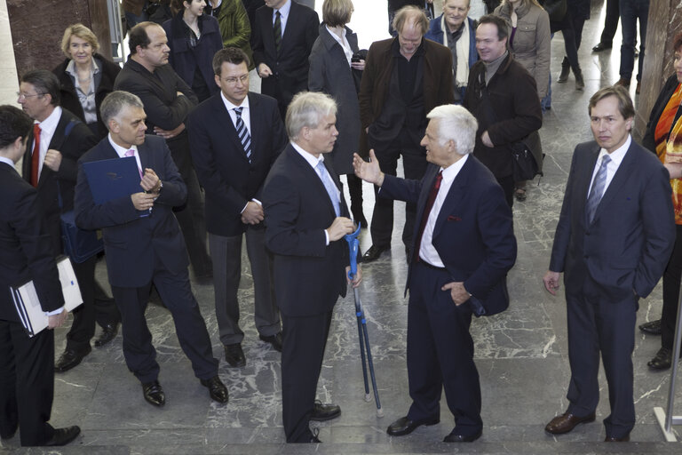 Nuotrauka 35: President of the European Parliament Jerzy Buzek visits Humboldt University, Berlin