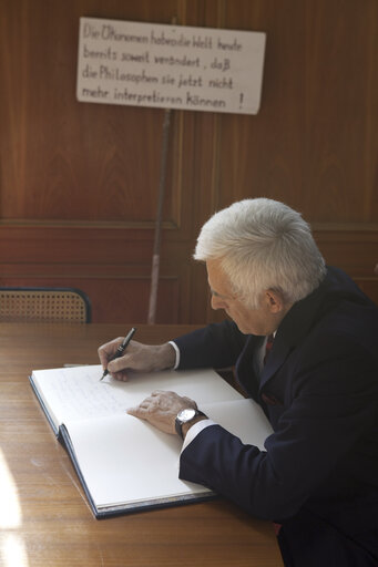 Nuotrauka 30: President of the European Parliament Jerzy Buzek visits Humboldt University, Berlin