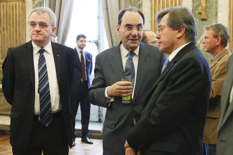 Fotografie 5: Jerzy Buzek, EP President, EP Vice-Presidents, MEPs and EP officials attend a New Year reception at the Belgian Royal Palace in Brussels