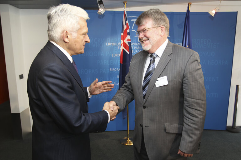 Jerzy BUZEK, EP President, meets with Harry JENKINS, Speaker of the Australian House of Representatives