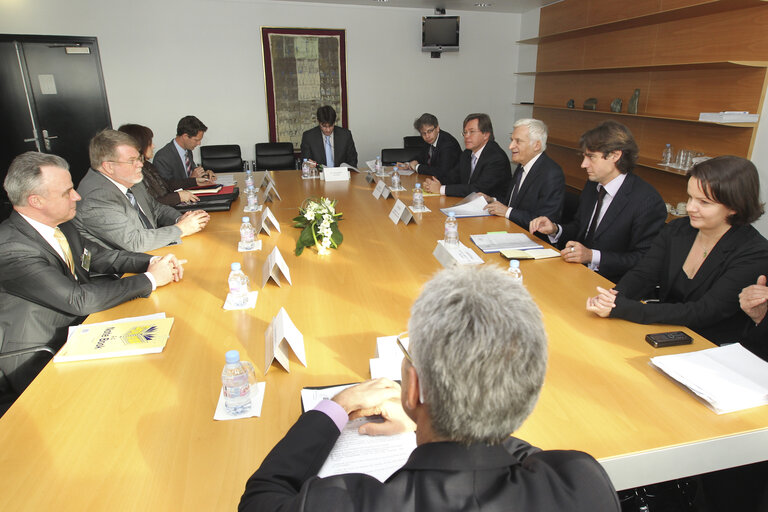 Jerzy BUZEK, EP President, meets with Harry JENKINS, Speaker of the Australian House of Representatives