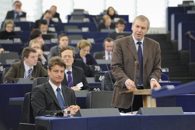 Photo 10 : Plenary session in Strasbourg - Review of the Belgian presidency of the Council - Council and Commission statements