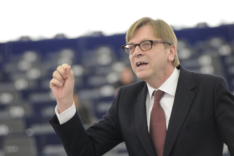 Photo 3 : Plenary session in Strasbourg - Review of the Belgian presidency of the Council - Council and Commission statements