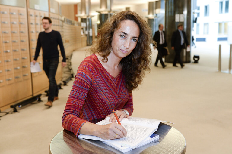 MEP Carolina PUNSET in the EP in Brussels