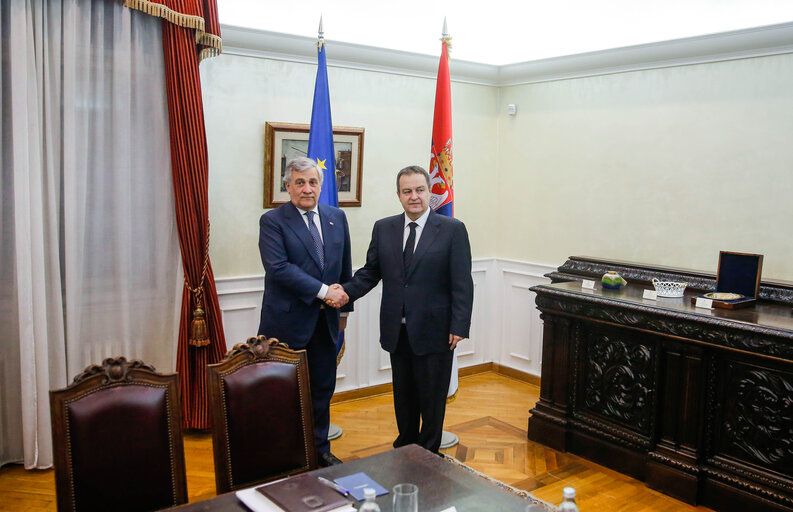 Suriet 6: Official visit of the President of the European Parliament to Serbia.Meeting with the First Deputy Prime Minister and Minister of Foreign Affairs, Mr Ivica DACIC