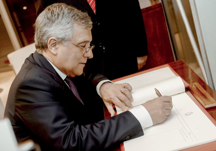 Φωτογραφία 11: President of the European Parliament, Antonio Tajani meets with Maltese Speaker of the House of Representatives at Parliament in Malta on February 2.