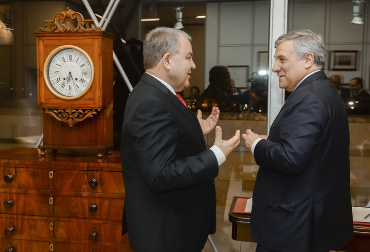 Φωτογραφία 7: President of the European Parliament, Antonio Tajani meets with Maltese Speaker of the House of Representatives Angelo Farrugia at Parliament in Malta on February 2.