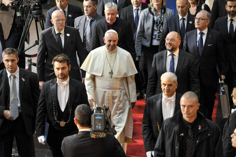 Suriet 3: Official visit of His Holiness Pope Francis to the European Parliament in Strasbourg