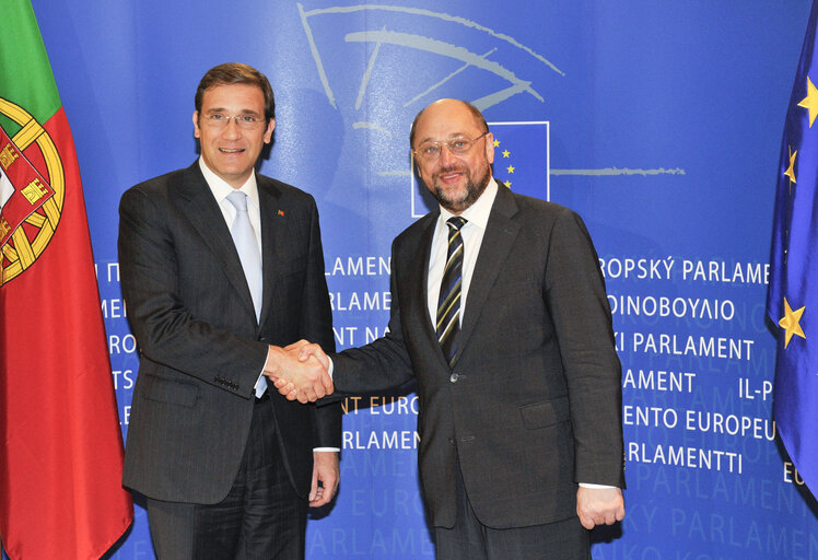 Martin SCHULZ EP President meets with Pedro PASSOS COELHO, Prime Minister of Portugal