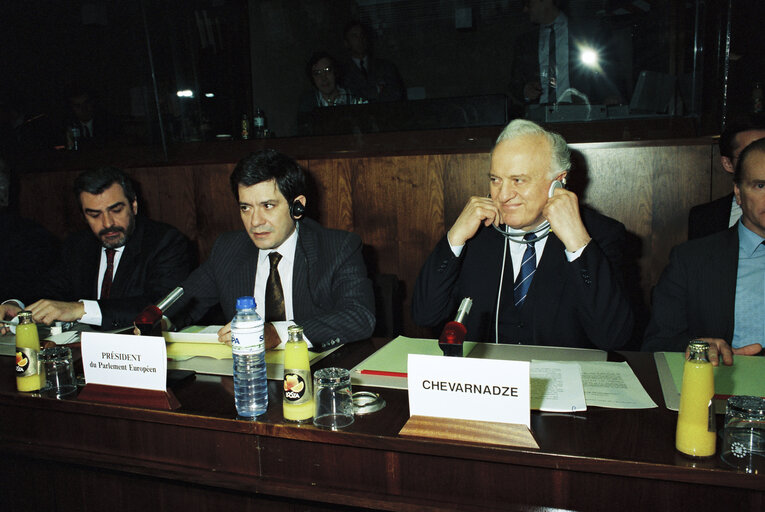 Photo 2 : Minister of Foreign Affairs of the Soviet Union visits the European Parliament in Brussels