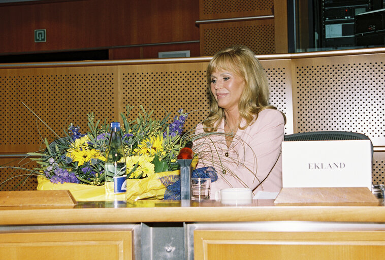 Visit of Queen of Sweden at the European Parliament in Brussels