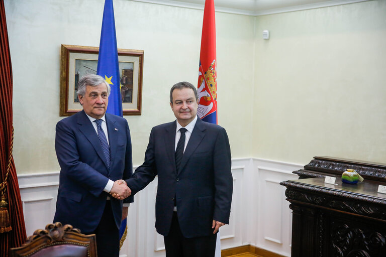 Suriet 4: Official visit of the President of the European Parliament to Serbia.Meeting with the First Deputy Prime Minister and Minister of Foreign Affairs, Mr Ivica DACIC