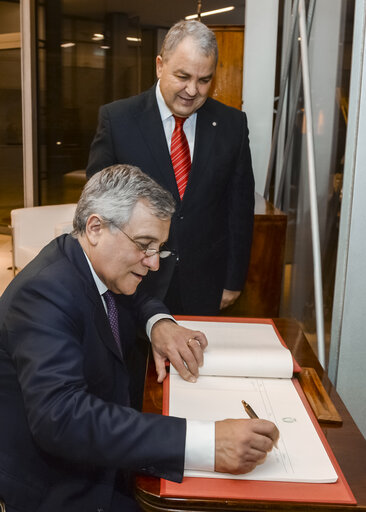 Φωτογραφία 10: President of the European Parliament, Antonio Tajani meets with Maltese Speaker of the House of Representatives Angelo Farrugia at Parliament in Malta on February 2.