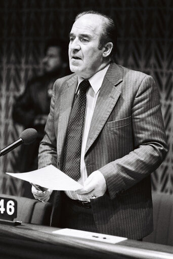 The MEP Neil BLANEY during a session in Strasbourg on April 1980.