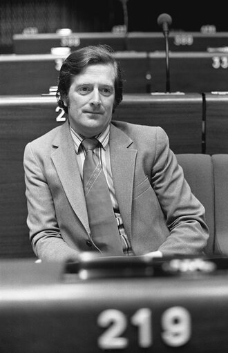 The MEP Winston James GRIFFITHS during a session in Strasbourg in May 1981.