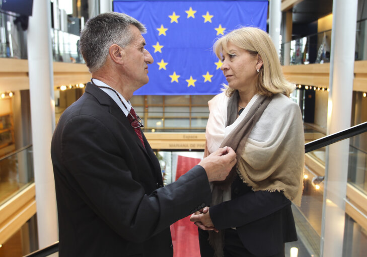 Photo 2 : MEP Anni PODIMATA meets with Jean LASALLE, French Deputy, in Strasbourg