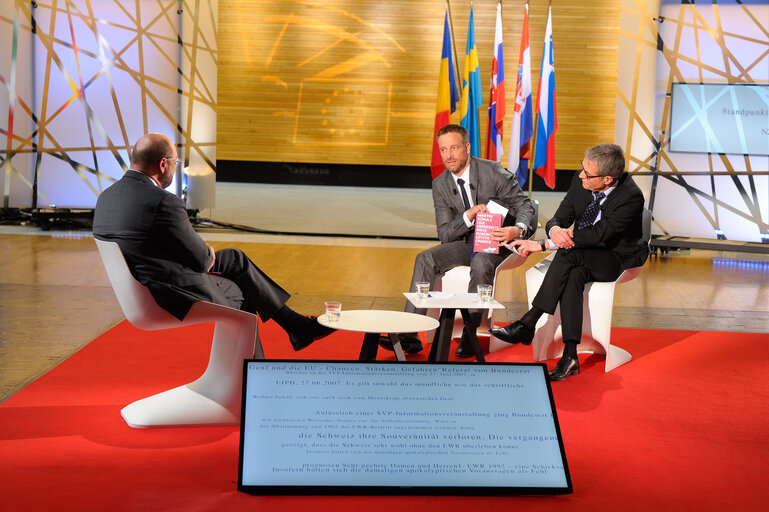 Fotografia 4: EP President Interview ' NZZ Standpunkte ' TV SRF1