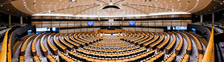 Fotografie 2: Plenary in the headquarters of the European Parliament in Brussels. Inside view