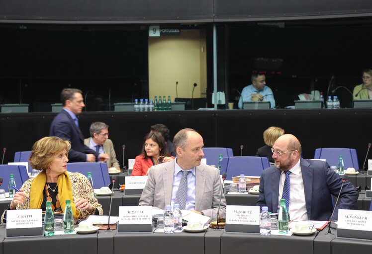 Fotografie 3: Bureau meeting with Martin SCHULZ - EP President