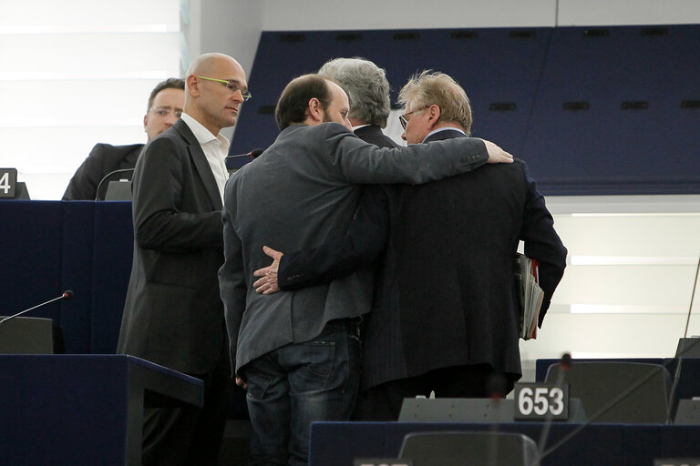 Foto 1: Last speech of Daniel COHN-BENDIT in Plenary session week 16 2014 in Strasbourg